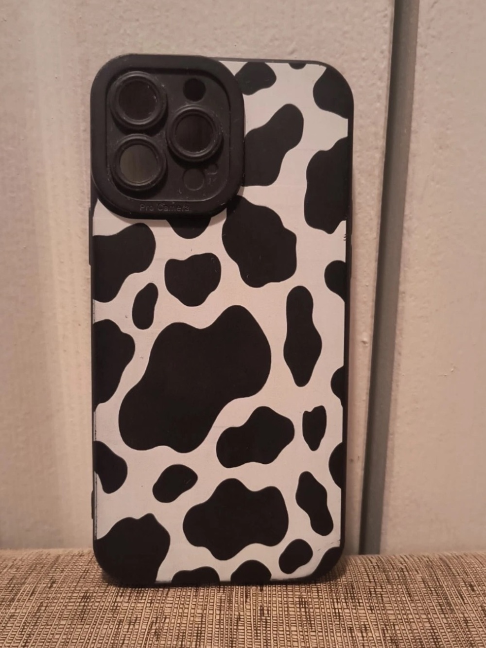 iPhone 13 Pro Max Cow Print White & Black Animal skin design Case